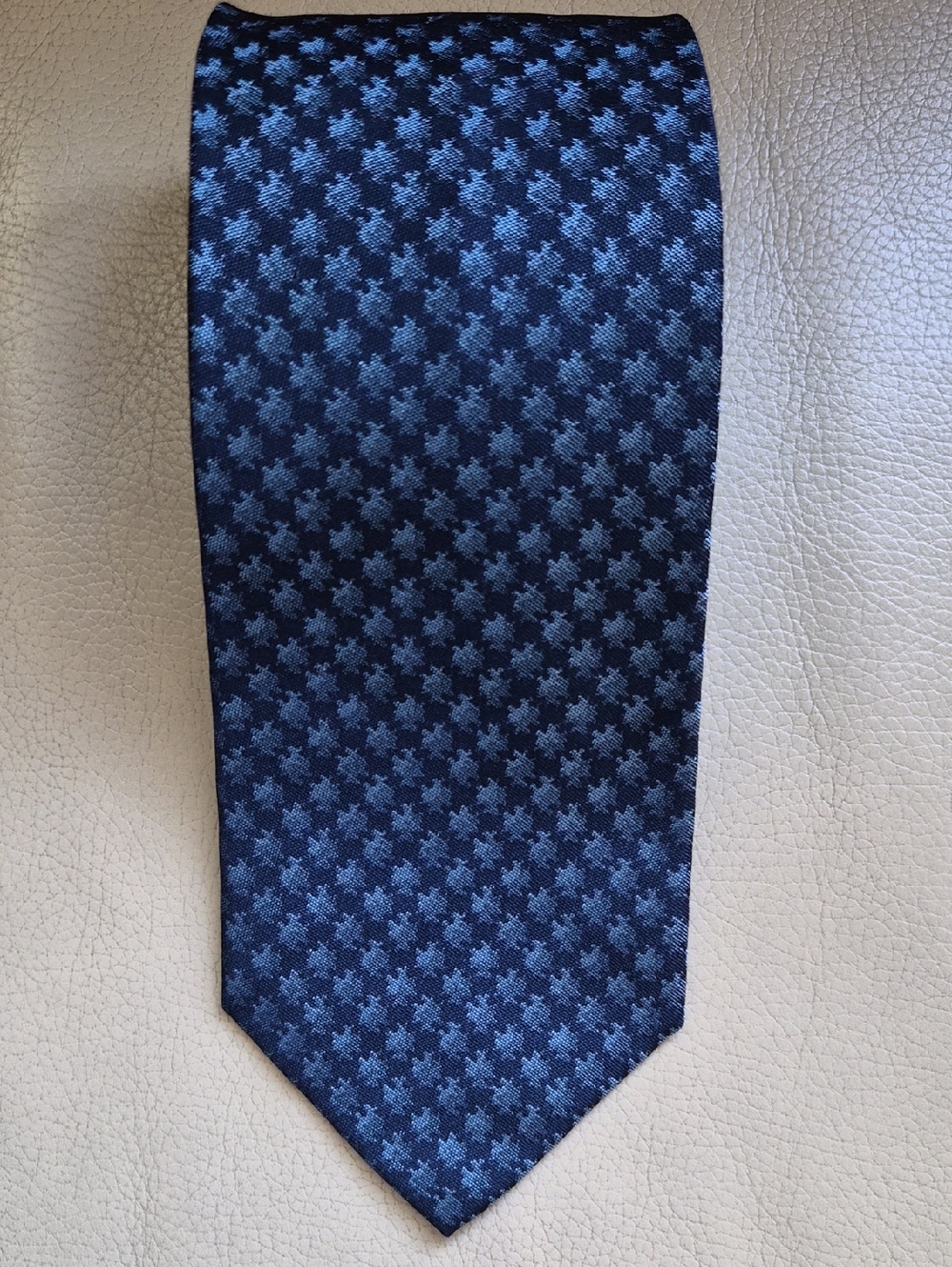 Authentic Borrelli handmade for Neiman Marcus Silk  Micro-Houndstooth Tie.